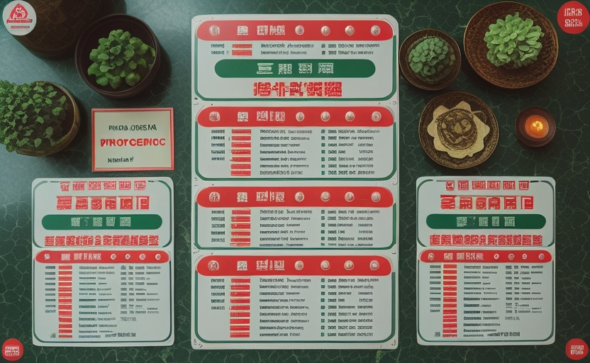 Các loại vé xổ số miền Trung được bày trên bàn với bảng giải thưởng chi tiết